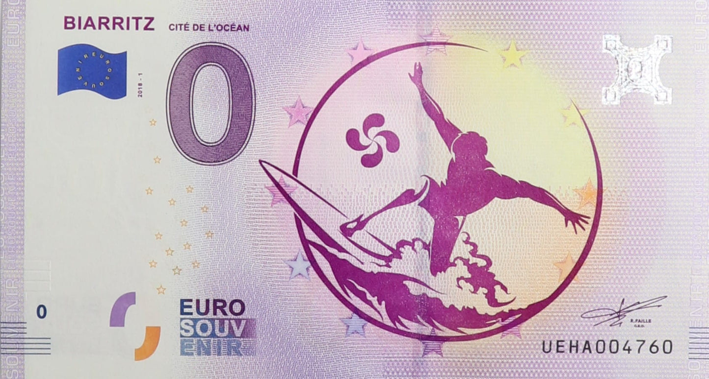 0 Euro - Biarritz - Francja - 2018