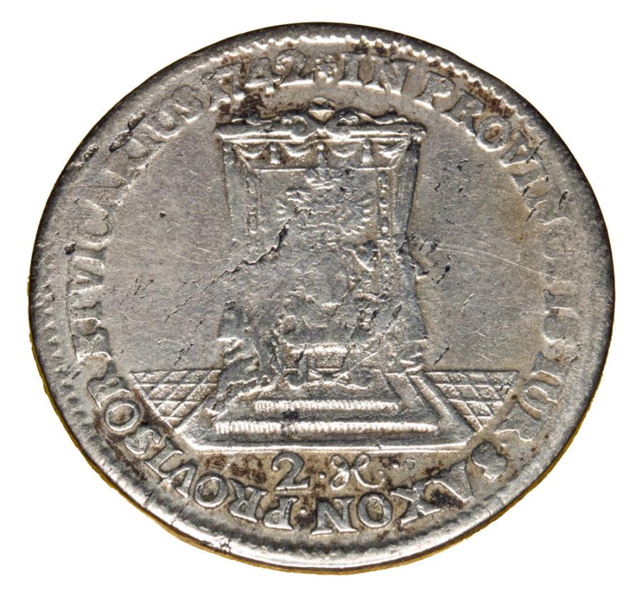 Dwugrosz 1742 August III Polska Drezno