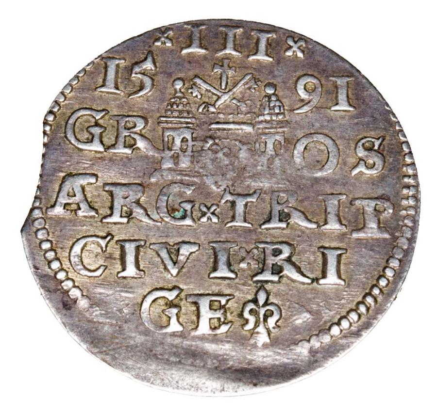 Trojak 1591 Zygmunt III Waza Ryga
