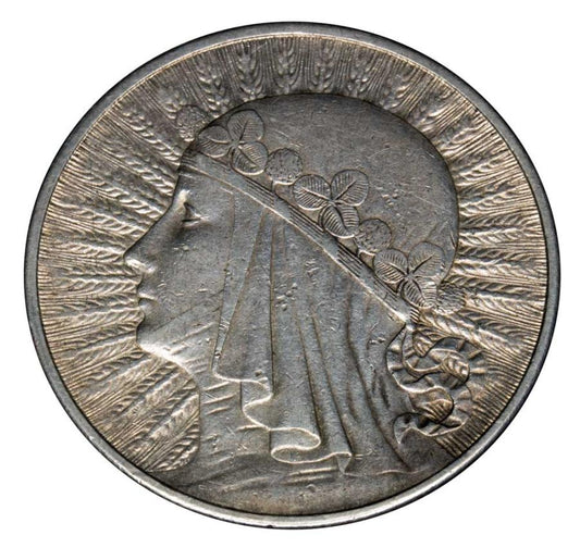 10 złotych 1932 Polska Londyn Głowa kobiety