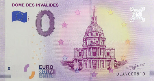 0 Euro - Dome Des Invalides  - Francja - 2018
