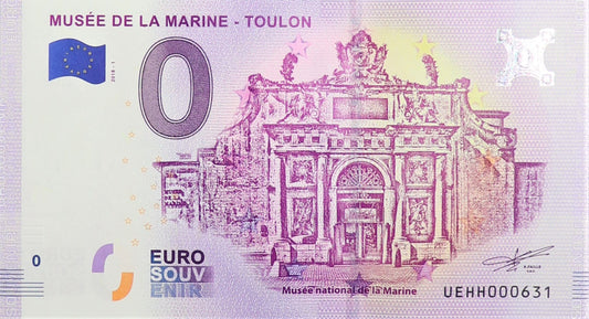 0 Euro - Musee De La Marine - Toulon  - Francja - 2018