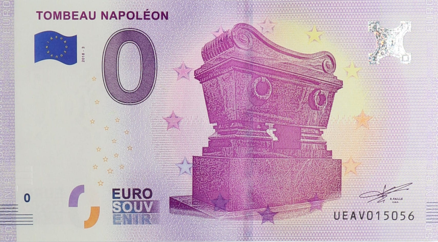 0 Euro - Tombeau Napoleon  - Francja - 2018