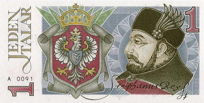 1 Talar - Stefan Batory - Projekt studyjny banknotu - 2023 - druk PWPW