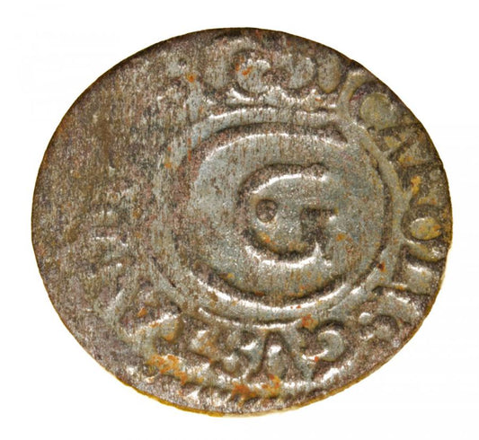 Szeląg 1659 Karol Gustaw Ryga
