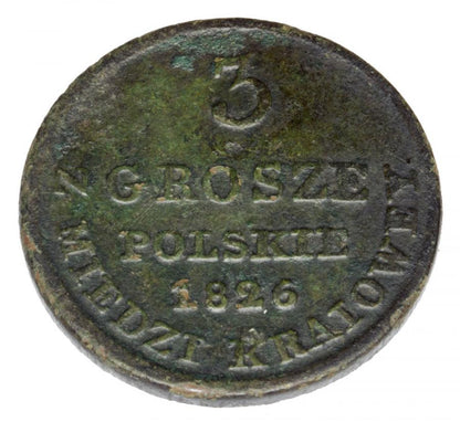 3 grosze 1826 Mikołaj I Romanow Królestwo Polskie Warszawa