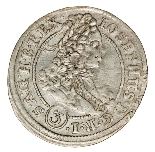 3 krajcary 1708 Józef I Habsburg Śląsk Wrocław