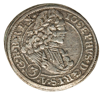 3 krajcary 1711 Józef I Habsburg Śląsk Brzeg