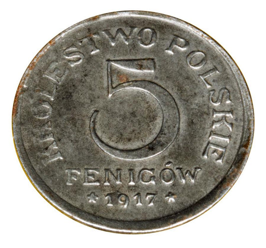 5 fenigów 1917 Królestwo Polskie Stuttgart