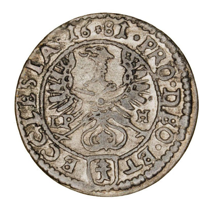 1 krajcar 1681 Fryderyk Heski Księstwo Nyskie Nysa