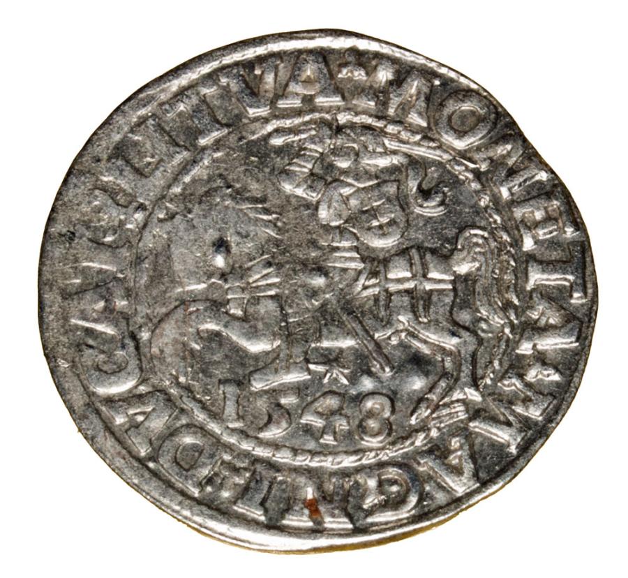 Półgrosz 1548 Zygmunt II August Wilno