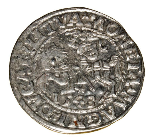 Półgrosz 1548 Zygmunt II August Wilno