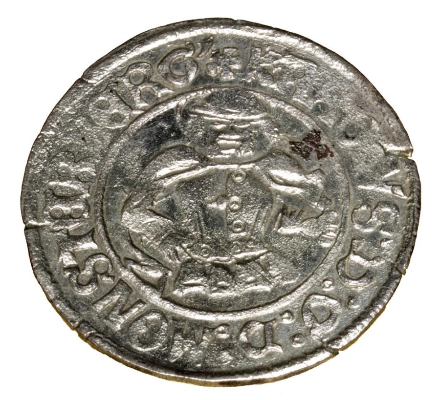 Grosz 1518 Karol I Księstwo Ziębicko - Oleśnickie Złoty Stok