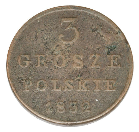 3 grosze 1832 Mikołaj I Królestwo Polskie Warszawa F.H.