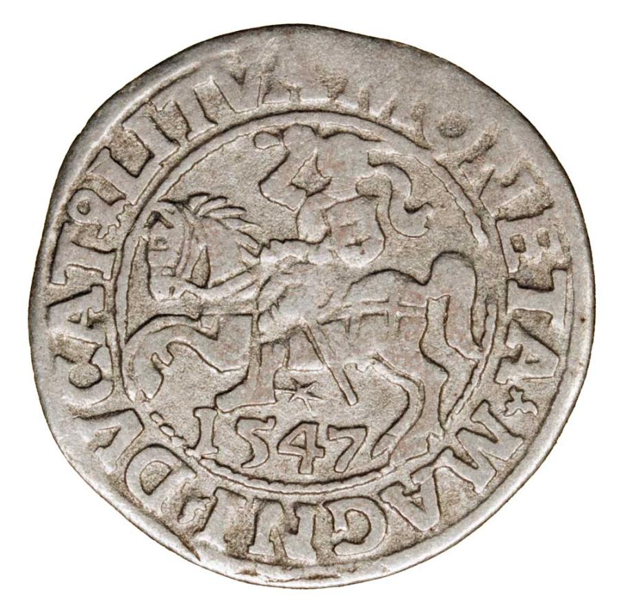 Półgrosz 1547 Zygmunt II August Litwa Wilno