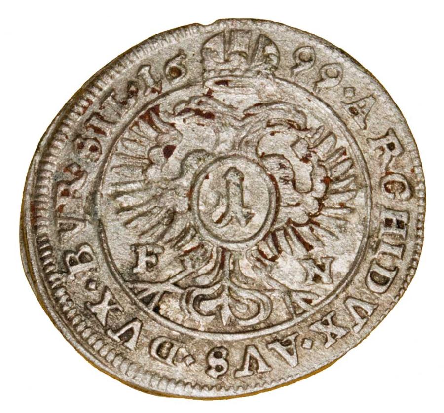 1 krajcar 1699 Leopold I Habsburg Śląsk Opole