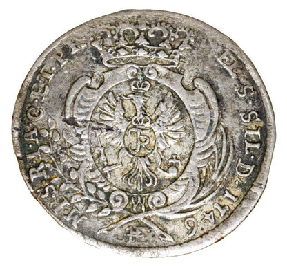 6 krajcarów 1746 Fryderyk II Wielki Śląsk Wrocław