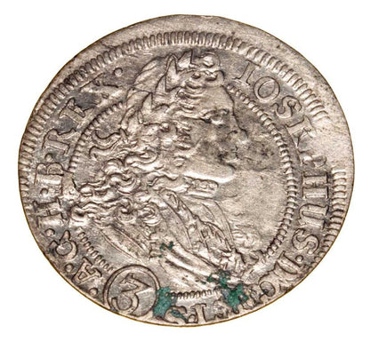3 krajcary 1706 Józef I Habsburg Śląsk Wrocław