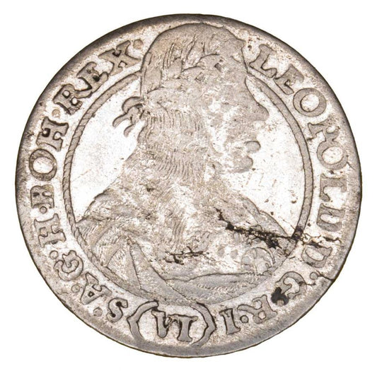 6 krajcarów 1665 Leopold I Habsburg Śląsk Wrocław