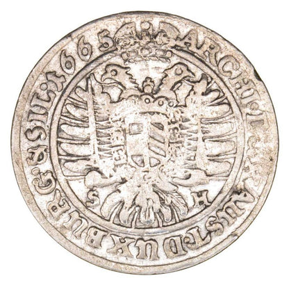 6 krajcarów 1665 Leopold I Habsburg Śląsk Wrocław