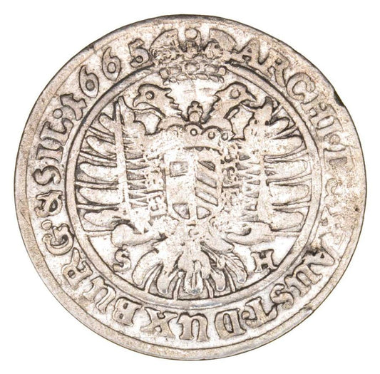 6 krajcarów 1665 Leopold I Habsburg Śląsk Wrocław