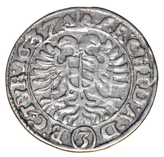 3 krajcary 1637 Ferdynand III Habsburg Śląsk Wrocław