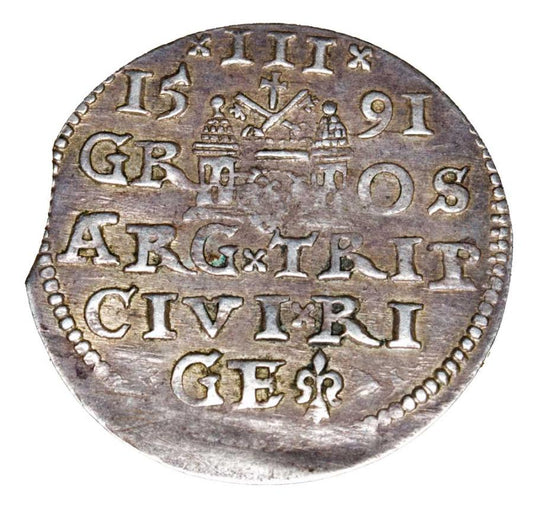 Trojak 1591 Zygmunt III Waza Ryga