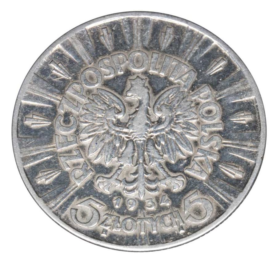 5 złotych 1934 Polska Warszawa Józef Piłsudski