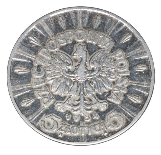 5 złotych 1934 Polska Warszawa Józef Piłsudski