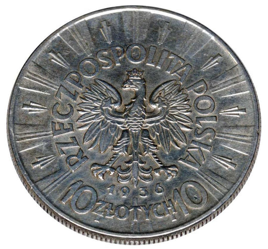 10 złotych 1936 II RP Warszawa Józef Piłsudski