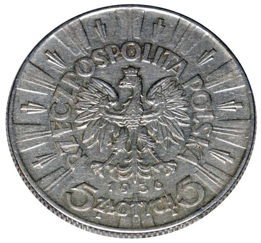 5 złotych 1936 II RP Warszawa Józef Piłsudski