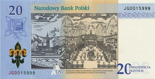 20 zł Koronacja Obrazu Matki Bożej - banknot kolekcjonerski